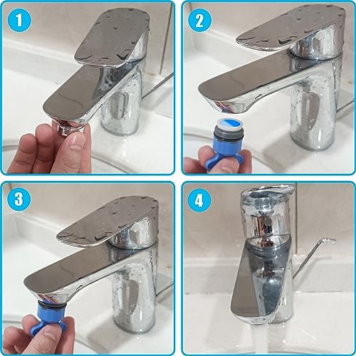 BOETOADG 8PCS Faucet Aerator M16.5, Plug-In Faucet Aerator Faucet Restrictor Replacement Parts for Kitchen Bathroom Sink Aerator with 2 Key Removal Wrench Tool, 1.2GPM, 16.5mm/0.65inch - Image 7