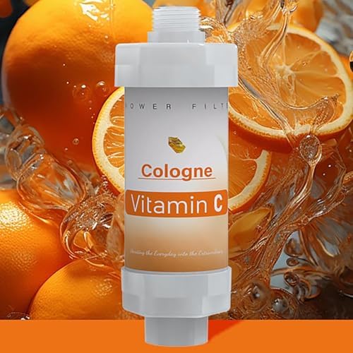 Vitamin C Shower Filter for Hard Water Bathroom Accessories Water Filter Replacement Cartridge Remove Chlorine Fluoride Heavy Metals Improves Skin Condition Protects Hair Cologne Scent by Unknown