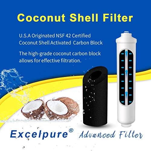 EXCELPURE RWF0300A Inline Water Filter, Replacement for GE® GXRTDR, Samsung DA29-10105J, Whirlpool WHKF-IMTO, IC-100A, 4378411RB, Samsung HAFEX/EXP, For Refrigerator, IceMaker, RVs, Marines, 4PACK - Image 3