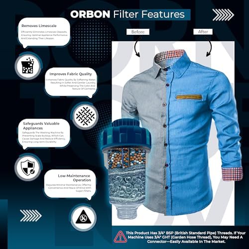 Washing Machine Water Filter & Softener | Inline Hard Water Filter with Crystal Resin & Tourmaline Balls | Hose Filter for Washing Machines | 100% Leakproof Design (Only for Washing Machines) - Image 4
