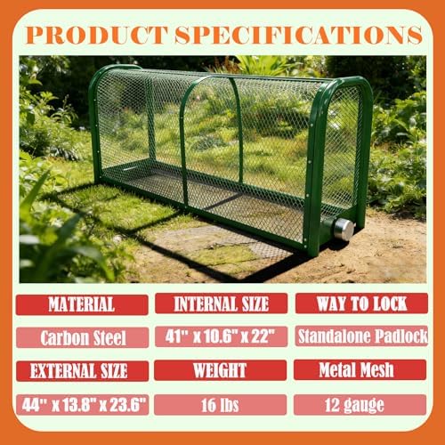 44″ L x 14″ W x 24″ H BIGalleons Backflow Security Cage, Green Metal Backflow Preventer Enclosure, Backflow Cage Cover with Locks(Large) - Image 3