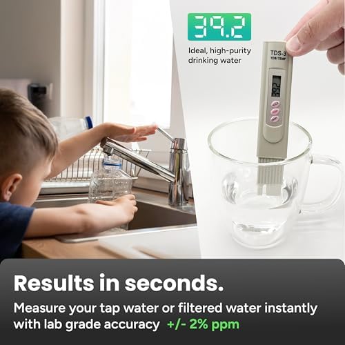 Techko Water Quality Tester, Portable Digital TDS Meter (0-9990 ppm) - Image 4
