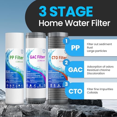Whole House Water Filter System with 9 Filters,0.5Micron Filtration,3-Stage - Image 4