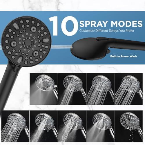 MakeFit Dual Filtered Rain Shower Head Combo, High Pressure Handheld Shower Head with Adjustable Bar - Rainfall Shower Head And Showerhead with Filter for Hard Water - Removes Chlorine - Image 7