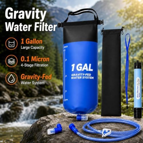 Survival Kit, 1 Gallon Guard Survival Water Filter, Camping Water Purifier - Image 6