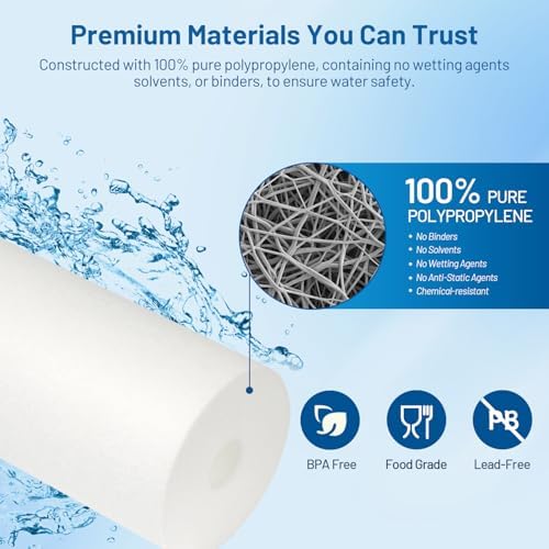 5 Micron Polypropylene Whole House Water Filter Cartridge 10" x 4.5" - Image 3
