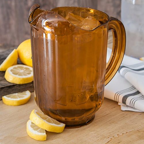 Carlisle FoodService Products CFS 554013 estaurant Water / Beer Pitcher, 60 oz, Amber - Image 5