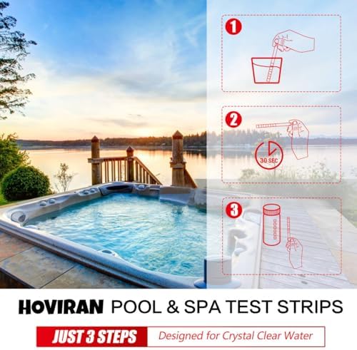 Pool Salt Test Strips, Hot Tub Spa Test Strips 9 in 1, 100 Strips - Image 3