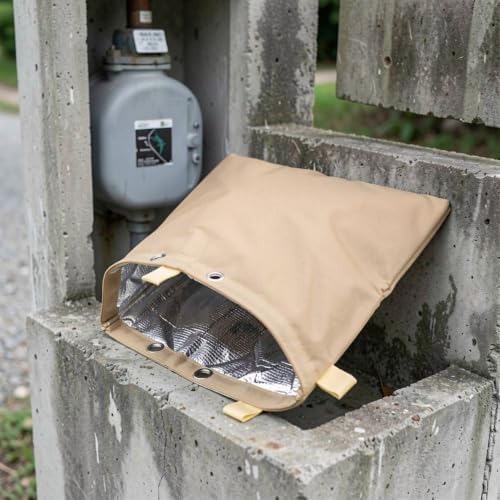 Backflow Preventer Cover, 14x14 Inch Freeze Insulation, 3 Layer Pipe - Image 6