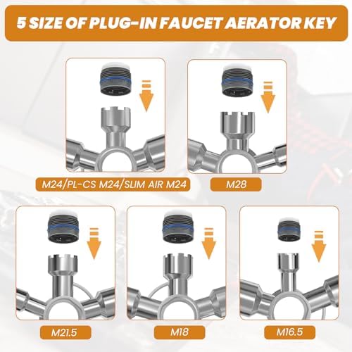 Upgraded Heavy-duty Metal 10-in-1 Faucet Aerator Removal Tool Kit - Image 6