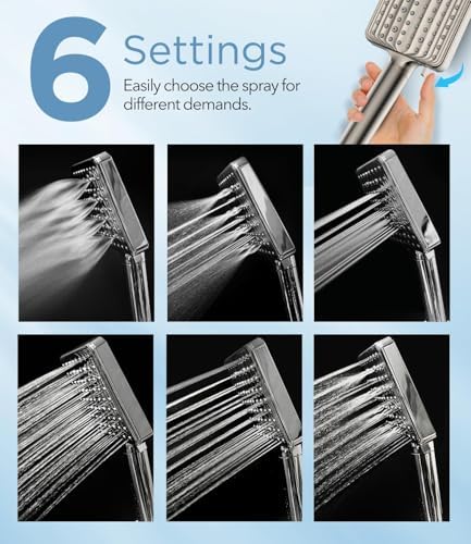 MakeFit Filtered Shower Head with Handheld,High Pressure,6 Modes - Image 5
