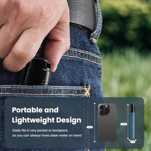 Portable Water Filter Straw Survival, Essential Camping & Hiking Gear, Water Purification Straw for Travel, Biking and Emergency Preparedness - Image 3