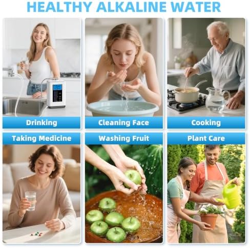 Alkaline Water Ionizer Machine, Water Machine PH 4-10.5 for Alkaline & Acidic Water, 7 Titanium Plates, Up to -500mV ORP, 8,000L Filter, 7 Water Settings, Auto-Cleaning, Intelligent Voice - Image 6