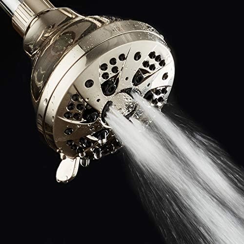 AquaDance Brushed Nickel High Pressure 6-Setting Spiral Shower Head – Angle Adjustable, Anti-Clog Showerhead Jets, Tool-Free Installation-USA Standard Certified-Top U.S. Brand – 1.8 GPM - Image 6