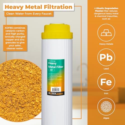 Rotek Water Systems Whole House Water Filtration Set | 3-Stage Water Filter System | 2SED, 2PHO, 2ACB | Clean Water | Sediment, Carbon Block, & Polyphosphate Anti-Scale Filter | 2y Supply | 20 Inch - Image 4
