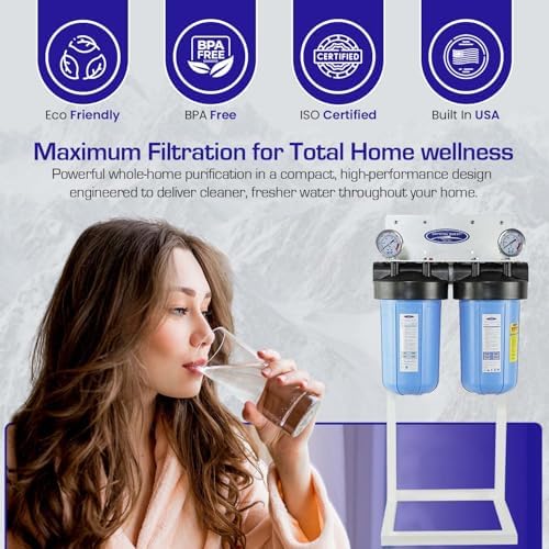 Crystal Quest Compact Whole House Water Filter, Smart Series (3-6 GPM | 1-2 People) with System Stand - Image 3