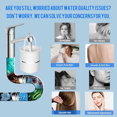Bath Filter for Tub Faucet,BPA-Free,Eliminates Chlorine and Impurities 10 Stage Bathtub Filter,Soften Hard Water,Balance pH Vitamin C Bath Water Filter,Bathtub 3000Gal Water Filter-Easy Install - Image 2