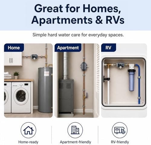 Magnetic Water Softener - Salt-Free Hard Water Conditioner | Portable, Easy Install for Home/RV/Apartments | Prevents New Sediment & Limescale - Image 4