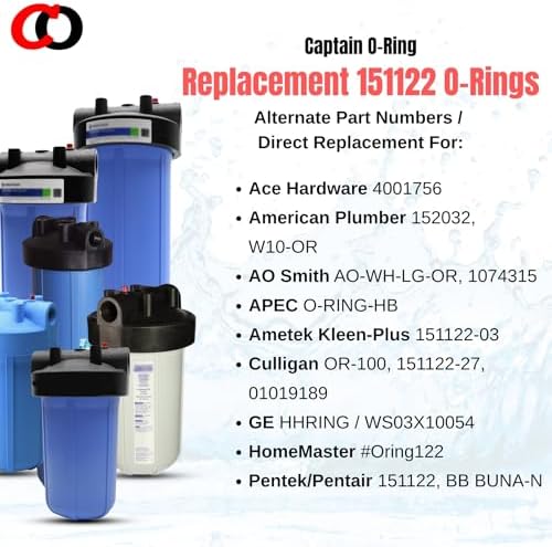 Captain O-Ring - Replacement 151122 O-Rings Compatible with Pentair Pentek Big Blue Water Filters OEM Size ORing Buna-N (3 Pack) - Image 2