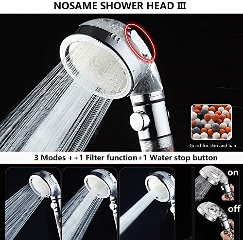 Nosame Shower Head, Filter Filtration High Pressure Saving with ON/Off - Image 2
