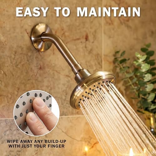 Aqua Elegante High Flow Shower Head - 2.5 GPM - Brushed Nickel - Image 6
