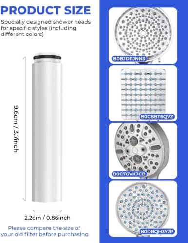 4 Pack Shower Head Filter Replacement Compatible with Cobbe Shower Head - Image 2