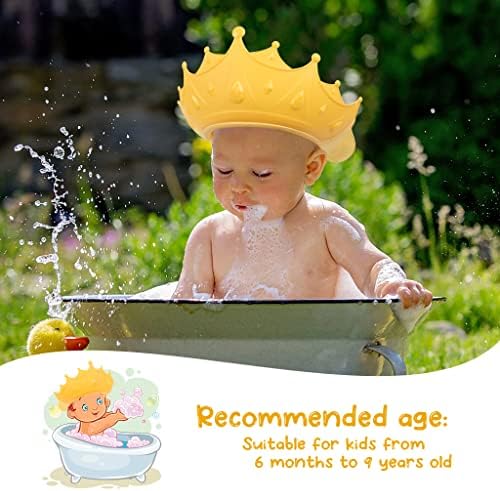 2PCS Baby Shower Cap for Kids, Adjustable Baby Hair Washing Shield Toddler Visor Hat for Eyes and Ears Protection Shampoo Cap for 0-9 Years Old Children - Image 4