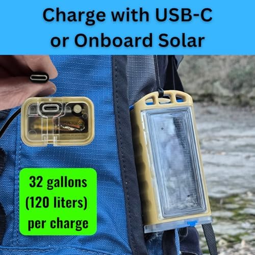 H2gO Prime Survival Water Purifier USB-C, 5 mg/L, Camping Water Purifier, Tactical Survival Gear, Emergency Water Filtration, Hiking Gear Essential with Virtually Unlimited Purification. - Image 6