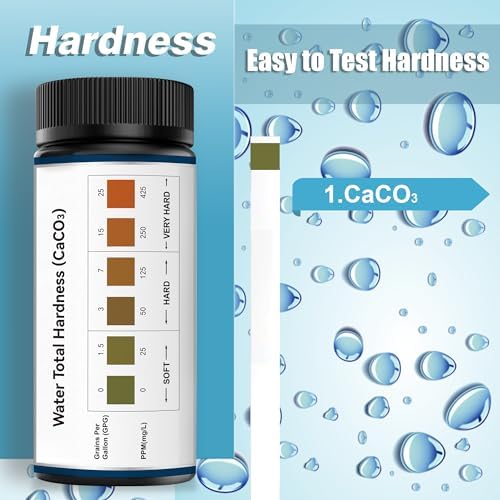 Water Hardness Test Kit-150 Strips Water Quality Testing 0-425 ppm - Image 2