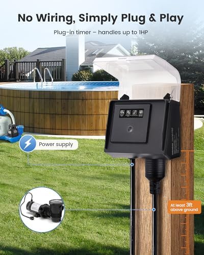 SURAIELEC WiFi Pool Timer for Above-Ground Pools, 20A 125V 1HP, NEMA L5-20R - Image 2