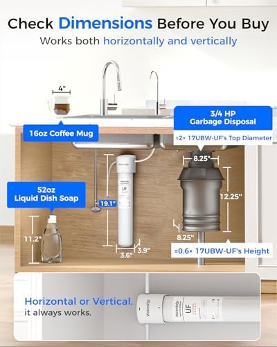 Waterdrop 17UBW-UF 0.01 μm Ultra Filtration Under Sink Water Filter System - Image 5