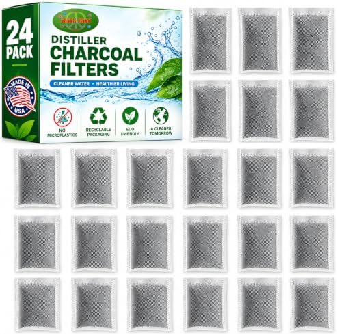 Green Piece® Water Distiller Filters - Activated Coconut Carbon - 24 Pack by GreenPiece