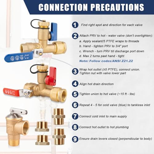 Tankless Water Heater Valve Kit, PRV 3/4"-1/2" NPT - Image 7