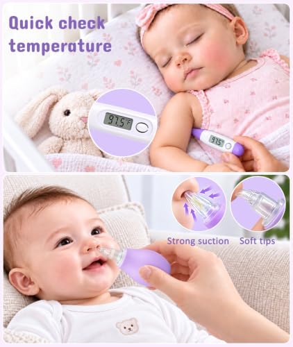YASEW Baby Grooming Kit with Electric Nail Trimmer, Baby Shower Gift Purple - Image 6