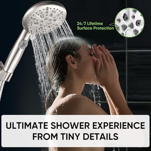 Cobbe 9 Spray Modes Handheld Shower Head, Water-Saving, Brushed Nickel - Image 6