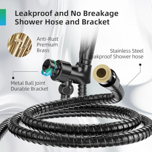 BESAQUO 9 Functions High Pressure Handheld Shower Head with Power Wash - Image 6
