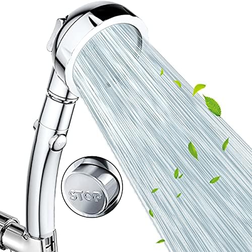 Nosame Shower,High Pressure Handheld Shower Head with ON/Off Pause Switch 3-Settings Water Saving Showerhead, Chrome Finish Bathroom 1.6 GPM Shower Accessorie by Nosame