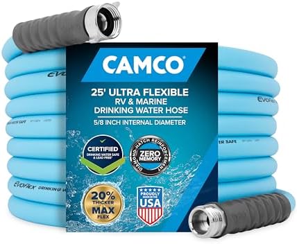 Camco EVOFlex RV Drinking Water Hose, Extra Flexible, 25 Ft, 22591 by Camco