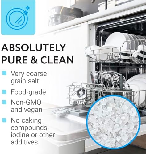 IMPRESA Dishwasher Salt for Hard Water - 4.4 lb (2 kg) Coarse Grain Water Softener Salt - Pure Additive-Free & Spotless Finish - compatible with Bosch, Miele, Whirlpool & Thermador Models - Image 3