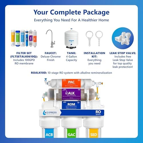Express Water ROALK10D, 10-Stage Under Sink RO System, Alkaline, 100 GPD - Image 6