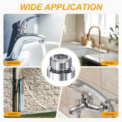 M METERXITY 2-Pack Faucet Adapter, M24 Female to G1/2 Male, for Kitchen - Image 7