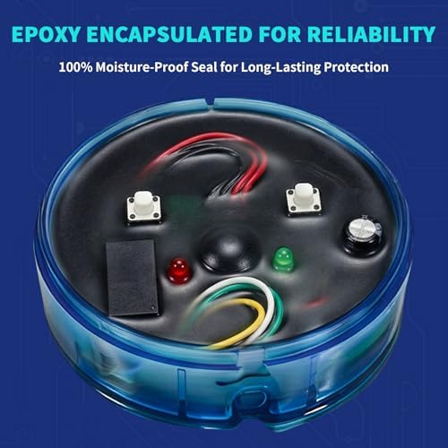 HVAC Flood Sensor Water Leak Detector with Internal Audible Alarm, 12-30V AC/12-36V DC 3A High Load 5-Wire Condensate Overflow Switch for Primary/Secondary Drain Pans, Mini-Splits & Furnaces, ETL - Image 5