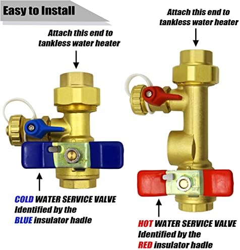 3/4 Inch IPS Isolator Tankless Water Heater Service Isolation Valve Kit - Image 6