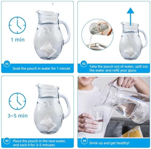 Filterelated Alkaline Water Filter Pouch 100g, Raise pH to 9+, BPA-Free SGS Tested, Portable Water Filter for Home, Camping, Travel, Office, Long-Lasting 420 Liltre / 111 Gallons (1-Pack) - Image 6