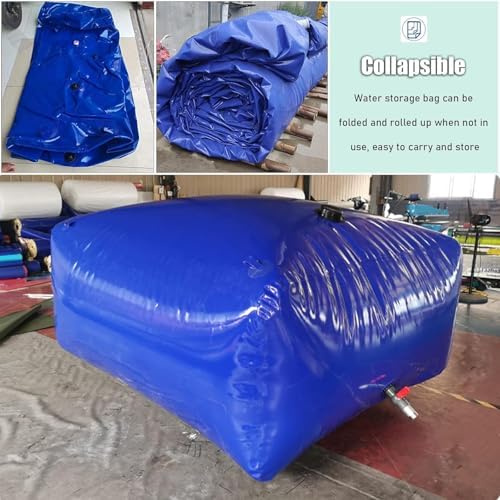 Extra Large Water Storage Tank - Durable, UV-Resistant, Portable Rain Barrel for Outdoor Use, Garden, Emergency Water Supply, 100 Gallon Capacity - Image 5