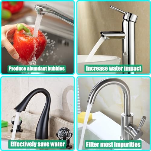 Faucet Aerator 2.2GPM Flow Limiter Insert Faucet Aerator Replacement Part Used for Bathroom or Kitchen Sink Faucet Filter Suitable for Internal and External Thread Faucet Aerators (20 PCS) - Image 7