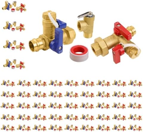 50 Sets Niikappu Tankless Water Heater Valve Kit, 3/4"FIPxPress(Tool055-50) by Unknown