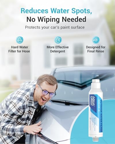 AQUA CREST Hard Water Filter for Hose Car Wash, Reduces Hard Water Spots - Image 2