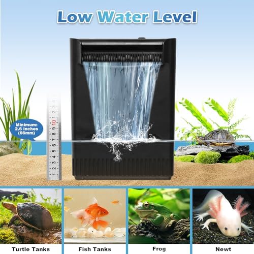 IX-120 Turtle Tank Filter Aquarium Filter Power Adjustable 30-55 Gal. 290GPH Large Internal Filter 3-Stage Waterfall Bio-Filtration Low Water Level for Freshwater Saltwater Fish Tank Reptile Shrimp Frog - Image 6