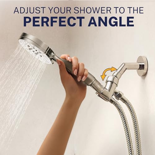 HammerHead Metal 3-Spray Shower Head Handheld High Pressure Extra Long Hose - Image 4